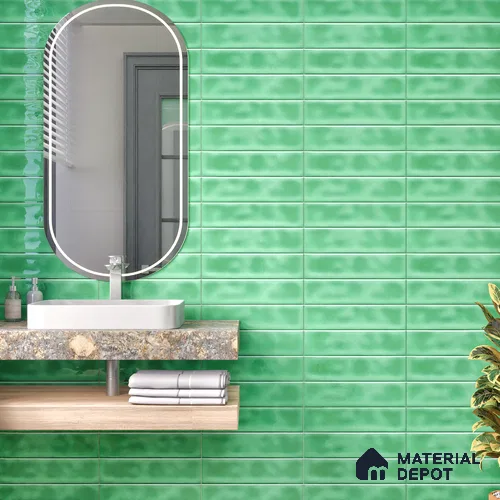Faux Subway Tile TL 07256 Sintra 1002 1 ft x 1 ft Ceramic Glossy Finish - 9 mm | 2 mm Spacer is Mandatory | Please Expect a Slight Variation of Pattern